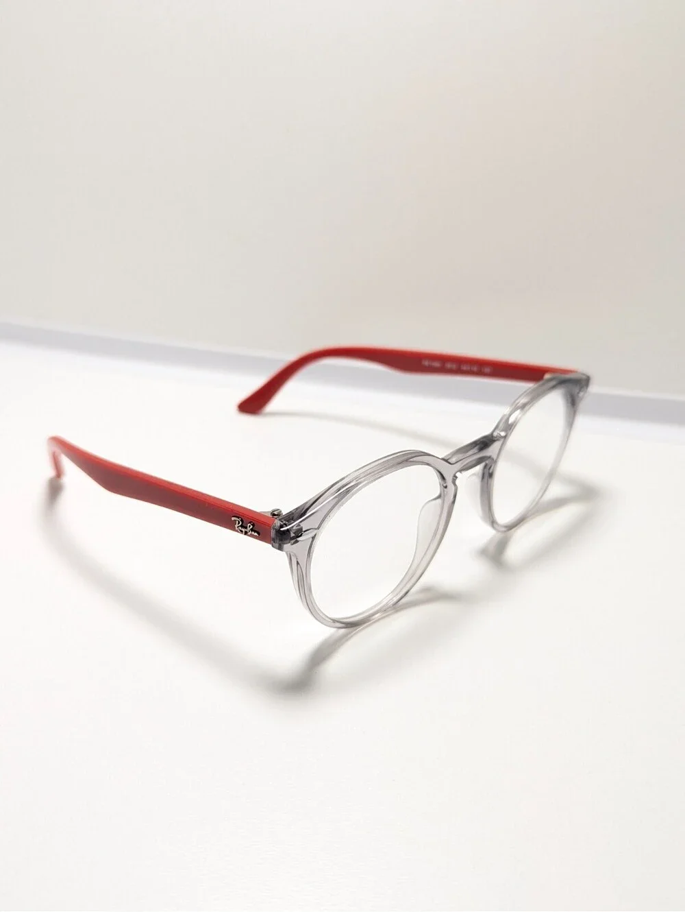 Ray-Ban RB1594 3812 Gray Red Panto KIDS Toddlers Eyeglasses 44-19-130 w/ Case
